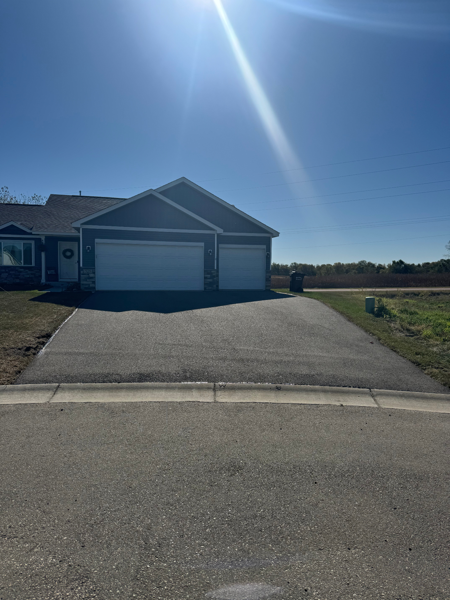 Driveway before seal coating